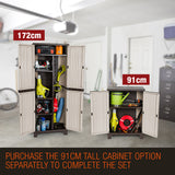 NNEMB Lockable Outdoor Storage Cabinet-Cupboard Garage Carport Shed