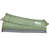 NNEDSZ Double Swag Camping Swags Canvas Tent Deluxe Celadon With Mattress
