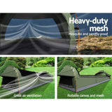 NNEDSZ Double Swag Camping Swags Canvas Tent Deluxe Celadon With Mattress