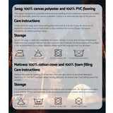 NNEDSZ Double Swag Camping Swags Canvas Tent Deluxe Dark Grey Large Bag