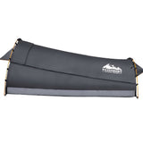 NNEDSZ Camping Swags King Single Swag Canvas Tent Deluxe Dark Grey Large