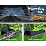 NNEDSZ Camping Swags King Single Swag Canvas Tent Deluxe Dark Grey Large