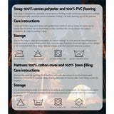 NNEDSZ Camping Swags King Single Swag Canvas Tent Deluxe Dark Grey Large