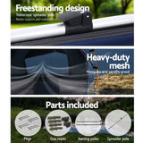 NNEDSZ Double Swag Camping Swags Canvas Free Standing Dome Tent Dark Blue with 7CM Mattress