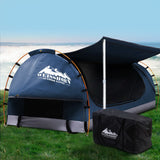 NNEDSZ Double Swag Camping Swags Canvas Free Standing Dome Tent Dark Blue