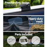 NNEDSZ Swag King Single Camping Swags Canvas Free Standing Dome Tent Dark Blue with 7CM Mattress