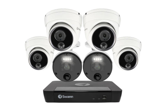 NNEKG Master Series 8 Channel NVR with 6 x 4K Ultra HD Spotlight Security Cameras System (SONVK 876804D2B)