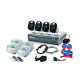 NNEKG 4 Channel DVR with 4 x 1080p Full HD Security Cameras System (SWDVK 445804WL)
