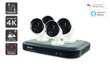 NNEKG 4 Channel DVR with 4 x 4K Ultra HD Heat & Motion Detection Security Cameras System (SWDVK 455804)
