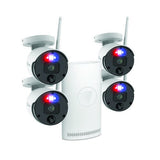 NNEKG SecureAlert 4 Channel Wi Fi NVR with 4 x 4K Ultra HD Security Cameras System