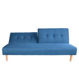 NNEDPE Soho 3 Seater Modular Linen Fabric Sofa Bed Couch Lounge Futon - Blue
