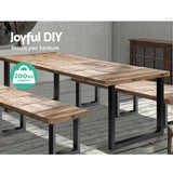 NNEDSZ Coffee Dining Table Legs Steel Industrial Vintage Bench Metal Box Shape 400MM