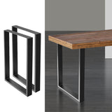 NNEDSZ 2x Coffee Dining Steel Table Legs 71x50CM Industrial Vintage Bench Metal Box