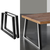 NNEDSZ 2x Coffee Dining Table Legs 71x65/90CM Industrial Vintage Bench Metal Trapezoid