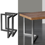 NNEDSZ 2x Coffee Dining Table Legs 71x70CM Steel Industrial Vintage Bench Metal