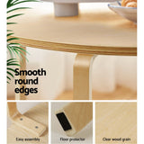 NNEDSZ Coffee Table Round Side End Tables Bedside Furniture Wooden 90CM