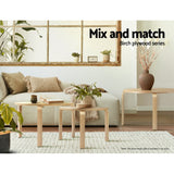 NNEDSZ Coffee Table Nest of 2 Round Side End Tables Bedside Furniture Wooden