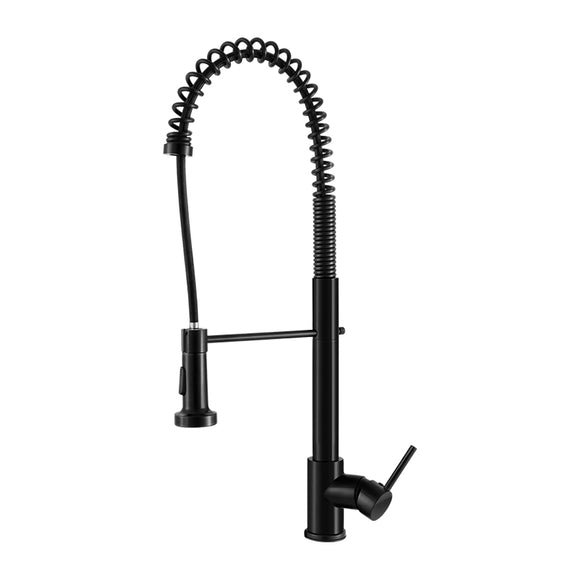 NNEDSZ Pull Out Kitchen Tap Mixer Basin Taps Faucet Vanity Sink Swivel Brass WEL In Black