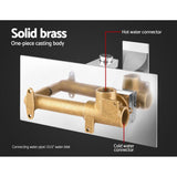 NNEDSZ Bathroom Tap SET OF 2 Basin Mixer Wall Taps Faucet Sink Brass Silver WELS