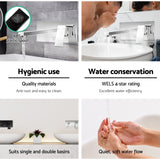 NNEDSZ Bathroom Tap SET OF 2 Basin Mixer Wall Taps Faucet Sink Brass Silver WELS