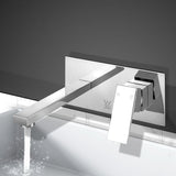 NNEDSZ Bathroom Tap SET OF 2 Basin Mixer Wall Taps Faucet Sink Brass Silver WELS