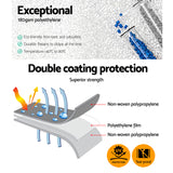 NNEDSZ 3x3.6m Tarp Camping Tarps Poly Tarpaulin Heavy Duty Cover 180gsm Silver