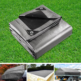 NNEDSZ 3x4.5m Tarp Camping Tarps Poly Tarpaulin Heavy Duty Cover 180gsm Silver