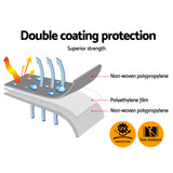NNEDSZ 9x12m Tarp Camping Tarps Poly Tarpaulin Heavy Duty Cover 180gsm Silver