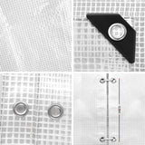 NNEDSZ 5x6m Tarp Camping Tarps Poly Tarpaulin Heavy Duty Cover 135gsm Clear