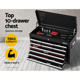 NNEDSZ Tool Box Chest Trolley 16 Drawers Cabinet Cart Garage Toolbox Black