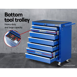 NNEDSZ 17 Drawers Tool Box Trolley Chest Cabinet Cart Garage Mechanic Toolbox Blue