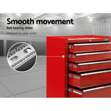 NNEDSZ 5 Drawer Mechanic Tool Box Storage Trolley - Red
