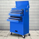 NNEDSZ 7 Drawer Tool Box Cabinet Chest Storage Garage Toolbox Organiser Set Blue