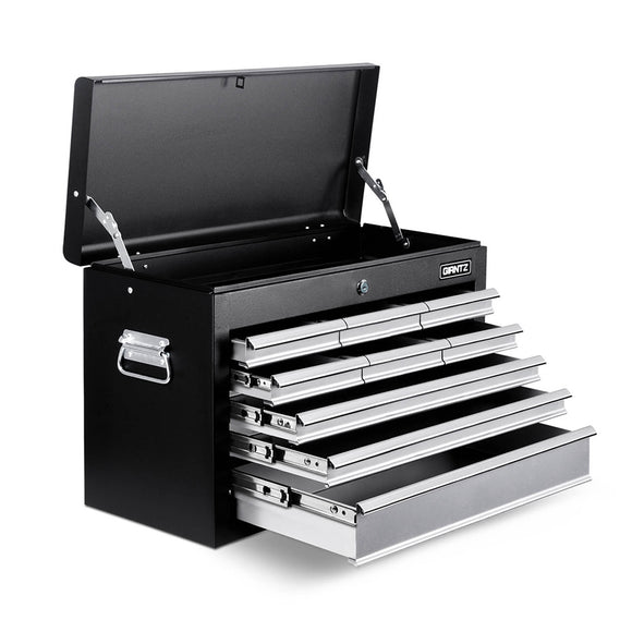 NNEDSZ 9 Drawer Mechanic Tool Box Storage - Black & Grey