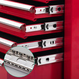 NNEDSZ 9 Drawer Mechanic Tool Box Storage - Red