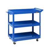 NNEDSZ Tool Cart 3 Tier Parts Steel Trolley Mechanic Storage Organizer Blue