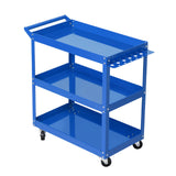 NNEDSZ Tool Cart 3 Tier Parts Steel Trolley Mechanic Storage Organizer Blue