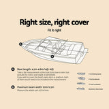 NNEDSZ 14 - 16 foot Waterproof Boat Cover - Grey