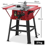 NNEMB 2000W 254mm Corded Table Saw with Stand-Laser Guide