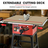 NNEMB 2000W 254mm Corded Table Saw with Stand-Extendable-Laser Guide