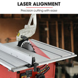 NNEMB 2000W 254mm Corded Table Saw with Stand-Extendable-Laser Guide