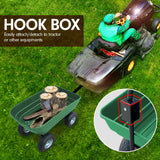 NNEDPE Garden Dump Cart Dumper Wagon Carrier Wheel Barrow 125L Green