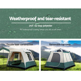 NNEDSZ Instant Up Camping Tent 4 Person Pop up Tents Family Hiking Dome Camp