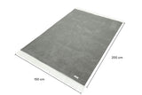 NNEKGE Riley Picnic Rug with Reusable Faux Leather Belt (Grey)