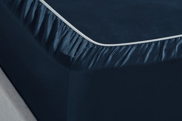 NNEKG 400TC Sateen Fitted Sheet (Midnight Single)
