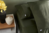 NNEKG 400TC Sateen Fitted Sheet (Olive Double)