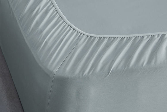 NNEKG 400TC Sateen Fitted Sheet (Silver Single)