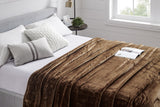 NNEKGE Plush Mink Blanket (Chocolate Single Double)