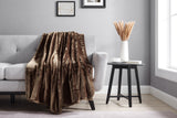 NNEKGE Plush Mink Blanket (Chocolate Single Double)
