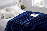 NNEKGE Plush Mink Blanket (Navy Single Double)